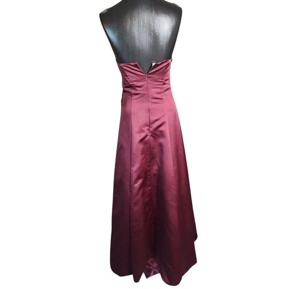 David's Bridal Burgundy Dress Women's Size 4 - Picture 3 of 8
